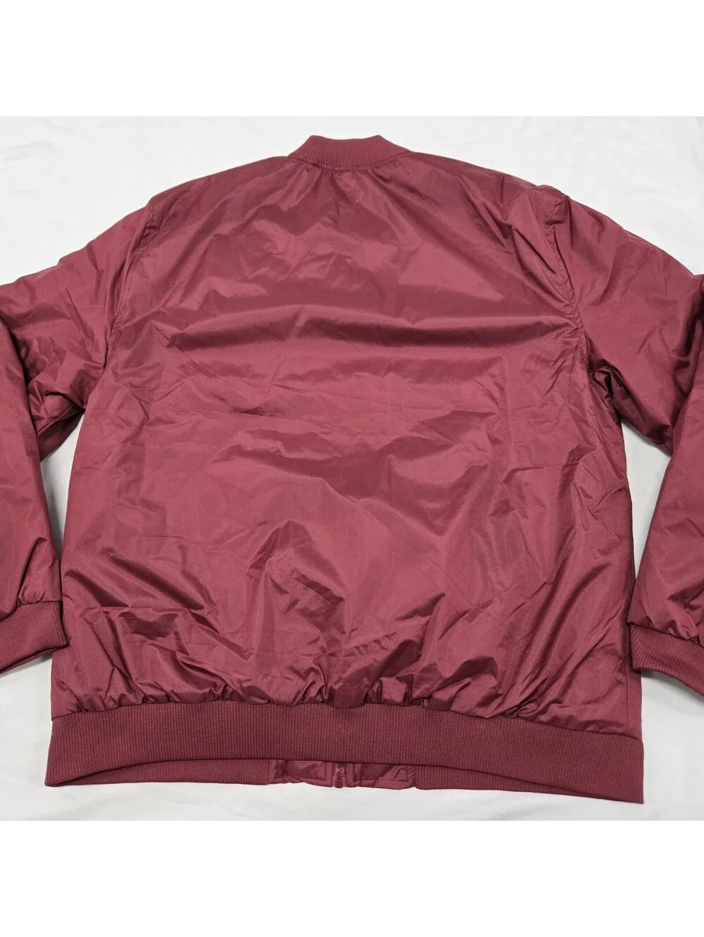NWT Men's XXL Primitive Skateboarding Bomber Jacket Burgundy Zip Up Flight Coat - Picture 8 of 13